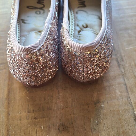 Sam Edelman Girl Kids Ballet Flat Shoes Felicia Mini Champagne Glitter Size 12M‎ - Picture 3 of 6
